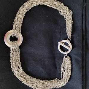 Tiffany & Co silver multi strand choker necklace